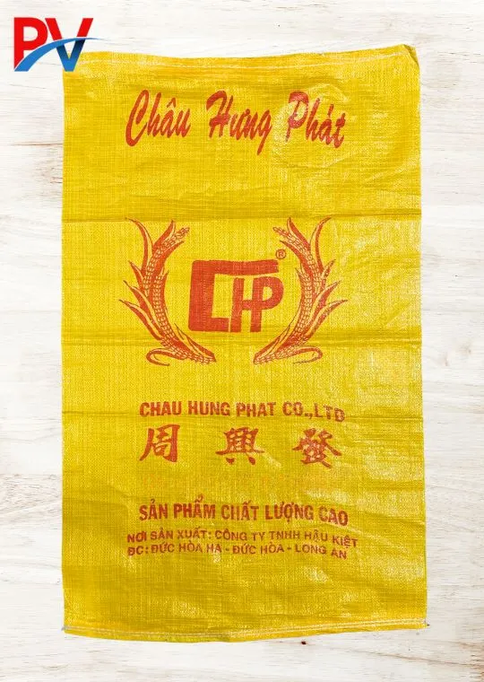 BAO BÌ PP DỆT MÀU VÀNG ĐỰNG GẠO